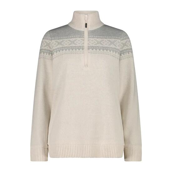 Pull 1/2 zip en maille femme CMP