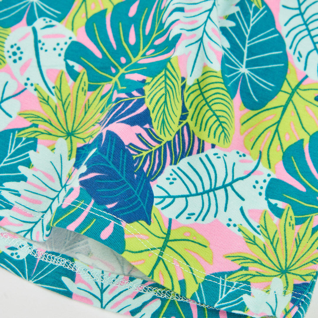 Vestido de punto para niña con estampado, verde 4/4