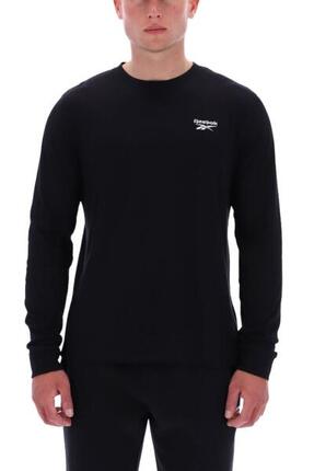 T-shirt - Homme - manches longues, col rond - Enzo - noir