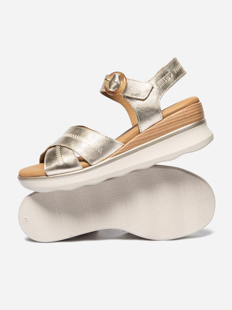 Sandales compensées - Femme - HOULEMA - Beige 3/4