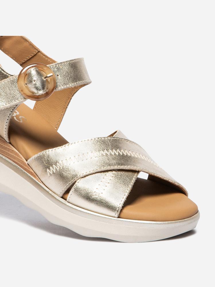 Sandales compensées - Femme - HOULEMA - Beige 2/4