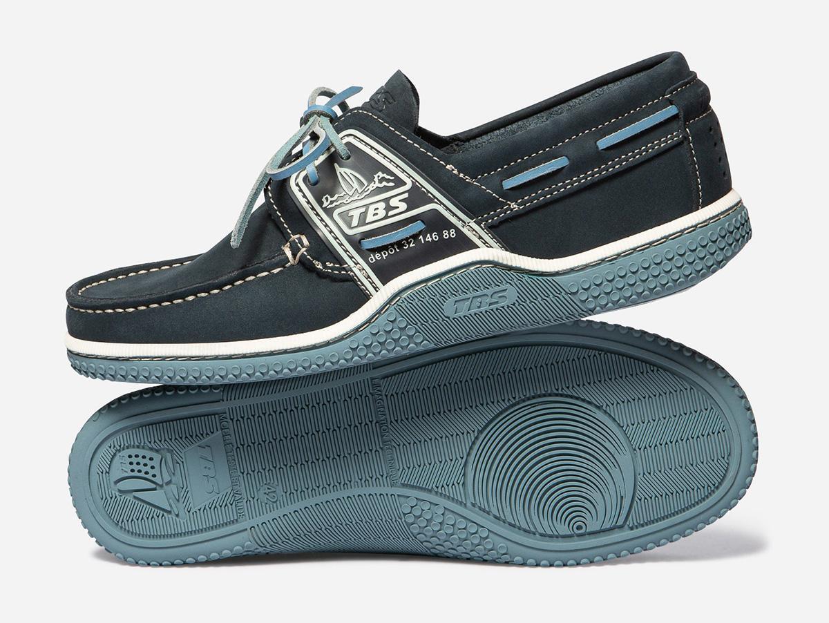 Chaussures bateau - Nautisme - Homme - Cuir, lacets cuir - GLOBEK Bleu chambray 5/5