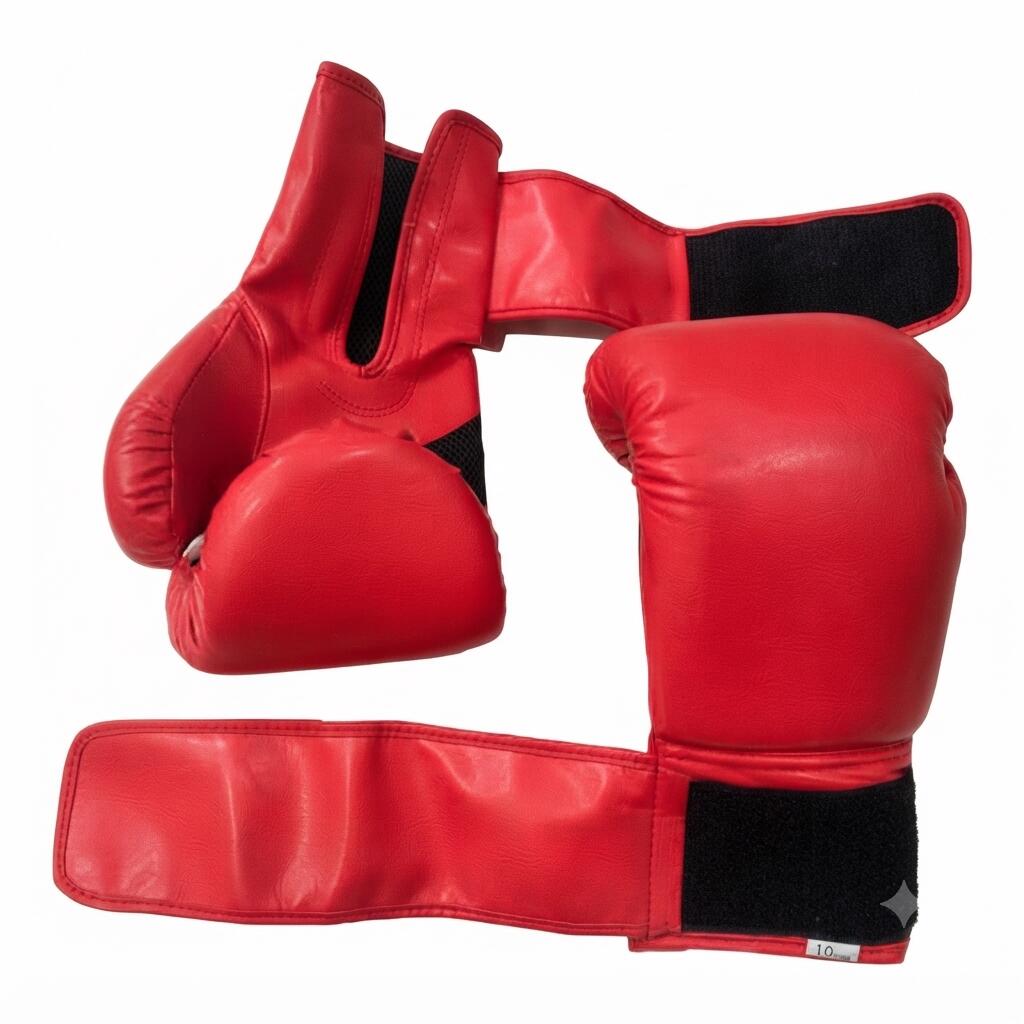 Guantes de Boxeo 10 oz Cierre Velcro Rojos 3/4