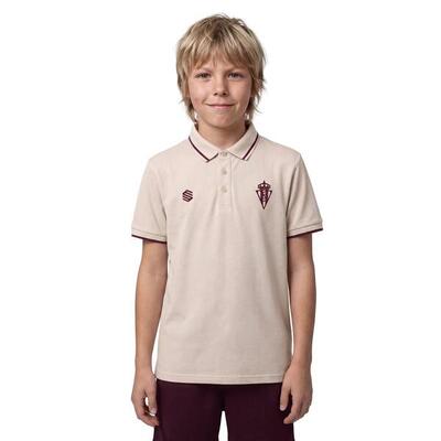 Kinderen junior voetbal lifestyle poloshirt rsg travel polo player k beige