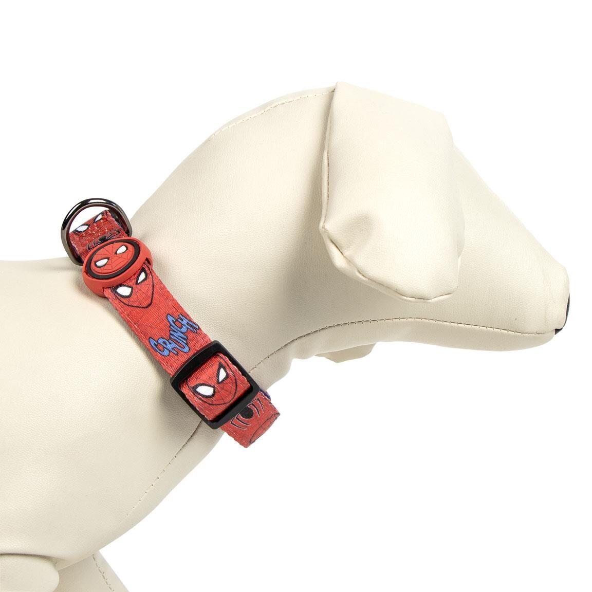 Hundegeschirrs Spiderman Talla S-M Ajustable con Hebilla Rojo y Azul 3/4