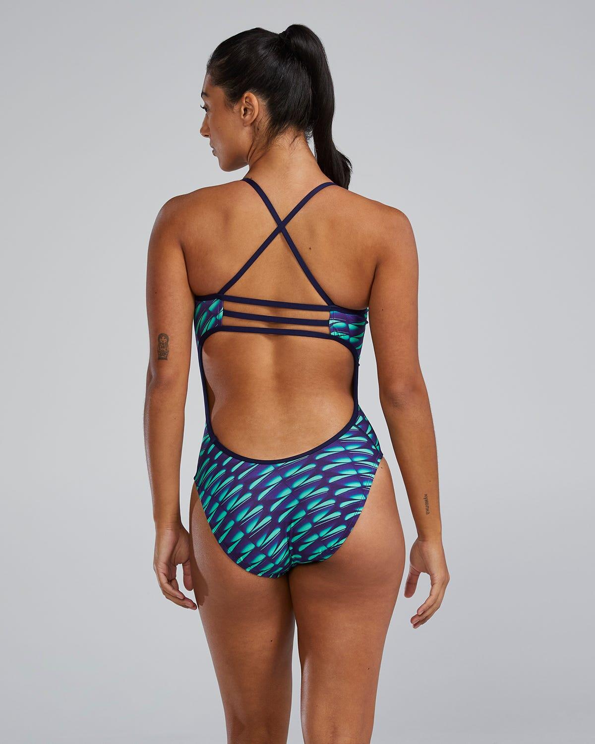 Maillot femme TYR Durafast Elite Dragonflyte résistant au chlore natation 2/5