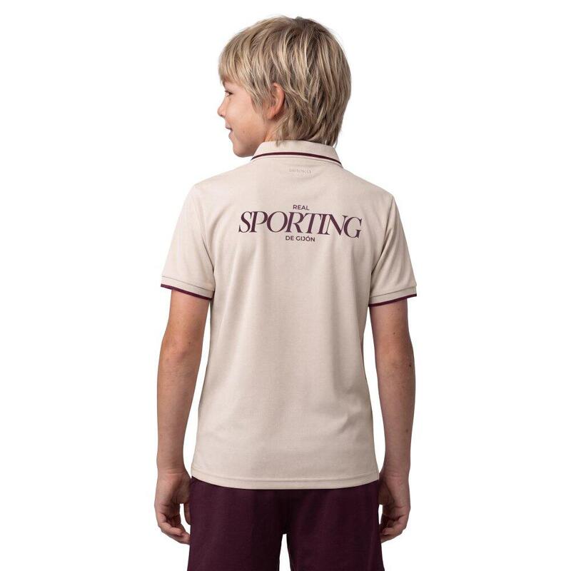 Tricou polo pentru copii cu imprimeu de fotbal RSG Travel Polo Player K Bej