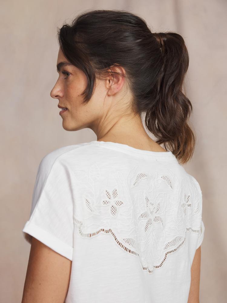 T-shirt - femme - manches courtes - mahiatee - blanc/écru 3/5