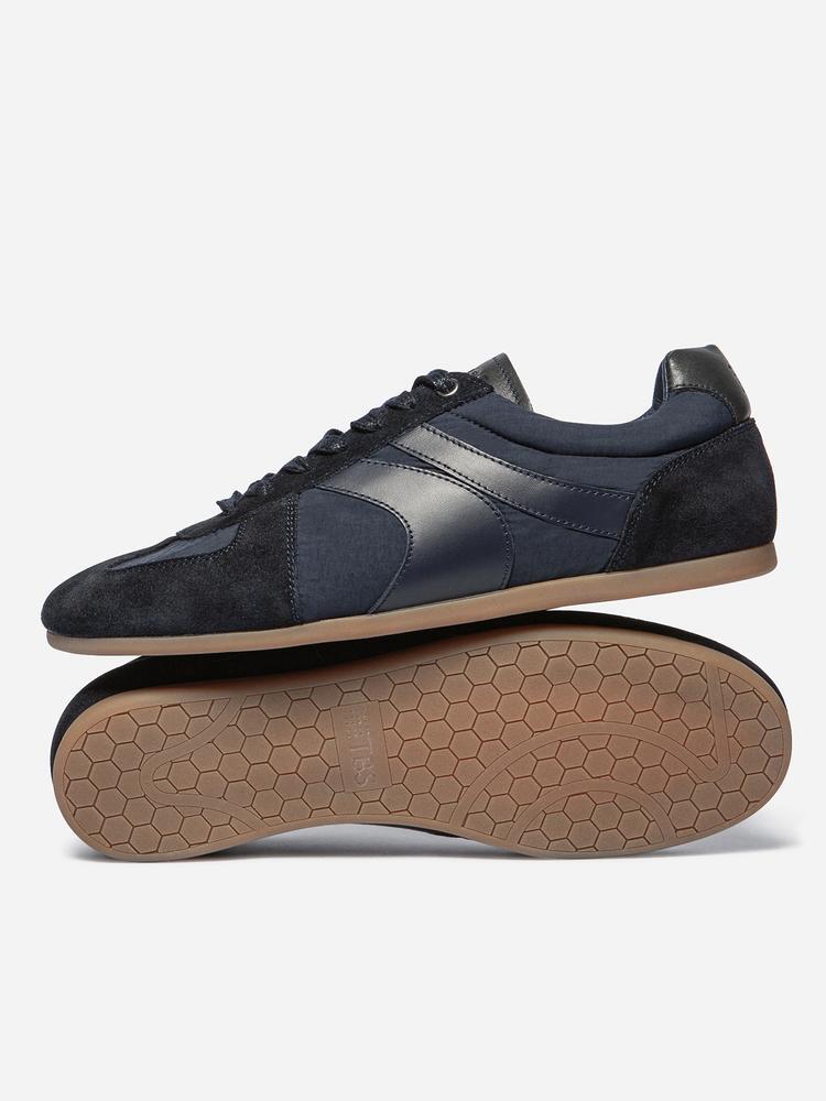Chaussures - homme - tennis toile, lacets - jackson bleu 3/4