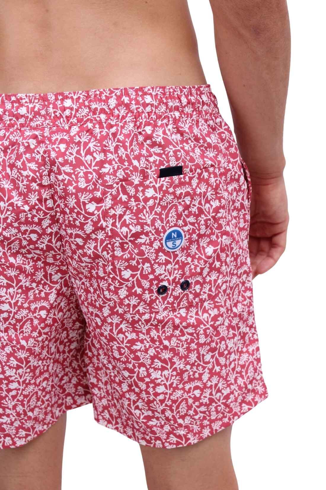 Shorts mare - uomo - regular con stampa - Rosso marsala 4/4
