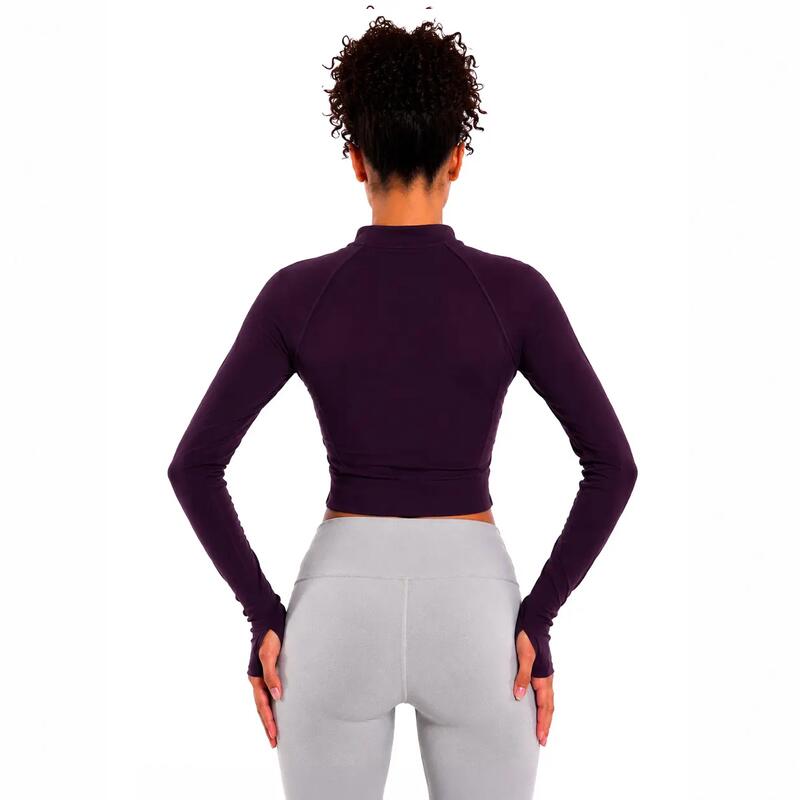 Top sport scurt cu fermoar pentru femei, available in may multe culori