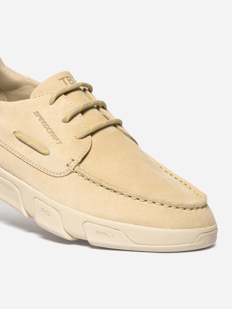 Chaussures bateau - Nautisme - Homme - Cuir, lacets - JAZZSEA - Beige 2/5