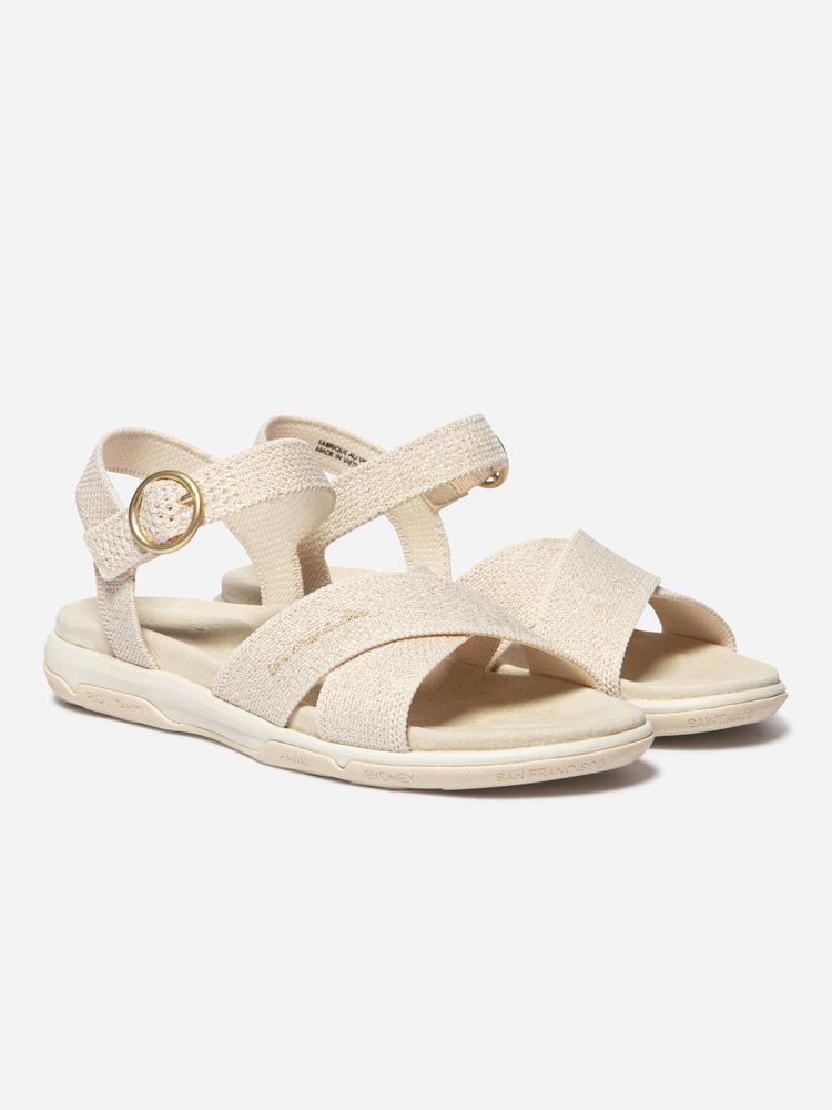 Sandales - Loisirs - Femme - Plates, boucle réglable - CELINEA - Beige 4/5