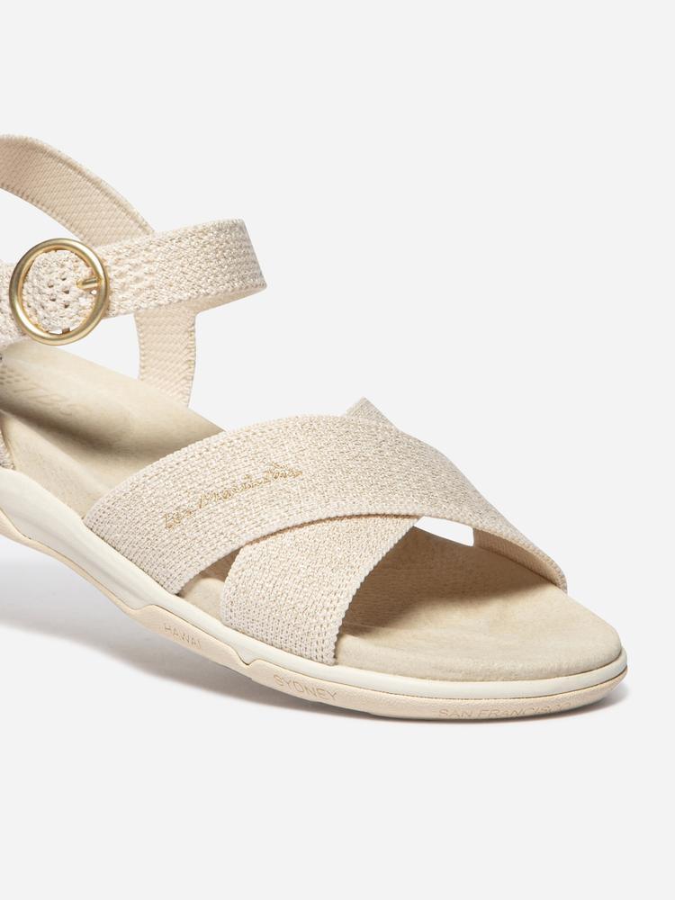 Sandales - Loisirs - Femme - Plates, boucle réglable - CELINEA - Beige 2/5