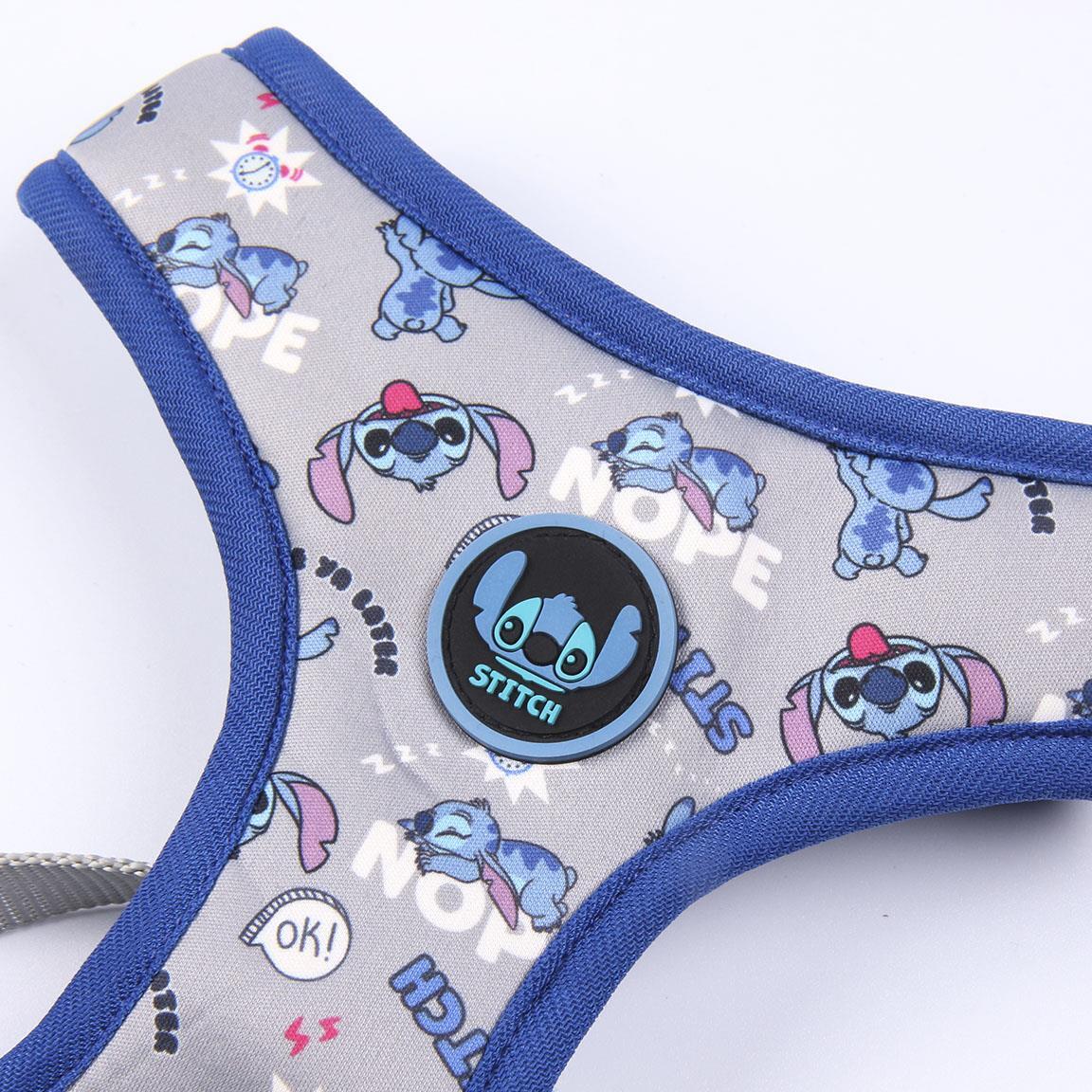 Arnés Premium para Perros Stitch Reversible Talla XS/S Azul Oscuro y Gris 5/7