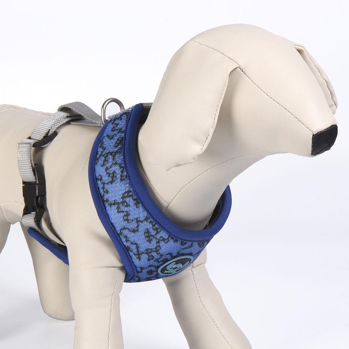 Arnés Premium para Perros Stitch Reversible Talla XS/S Azul Oscuro y Gris 4/7