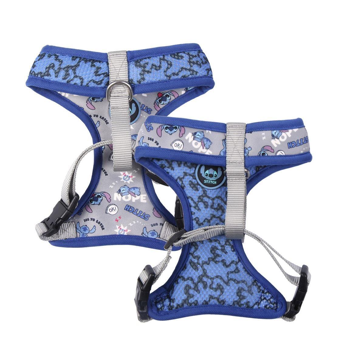 Arnés Premium para Perros Stitch Reversible Talla XS/S Azul Oscuro y Gris 2/7