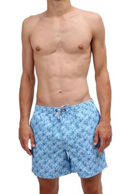 Shorts mare - uomo - righe vita elasticizzata - rosso