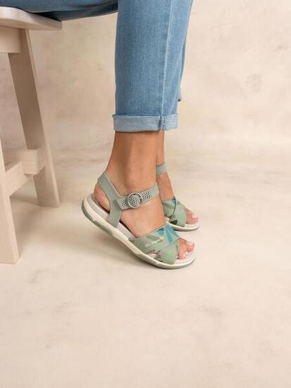 Sandales - mode - Femme - plates, bride boucle - CELINEA - vert