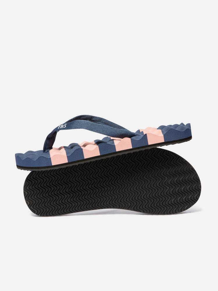 Tongs - Plage - Femme - Légères, semelle 20 mm - ULRIANE - Bleu/Rose 3/5