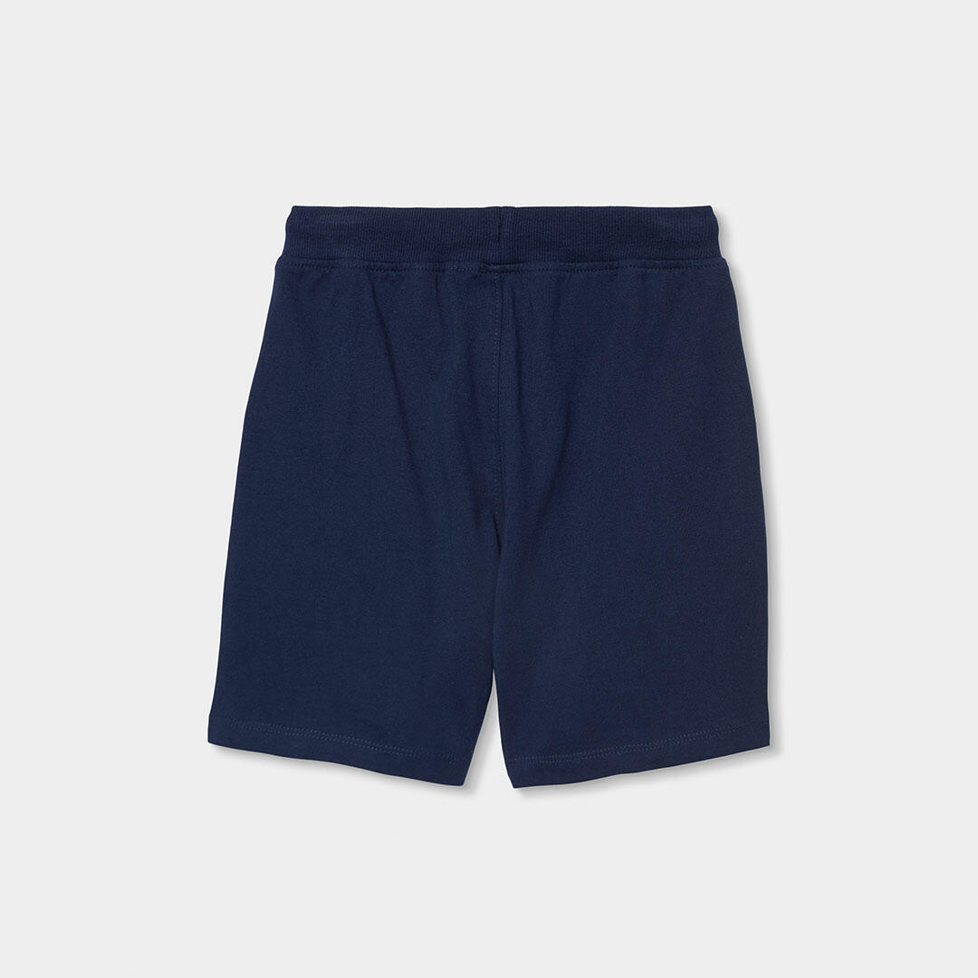 Bermudas de punto para niño con cintura ajustable, azul marino 2/4
