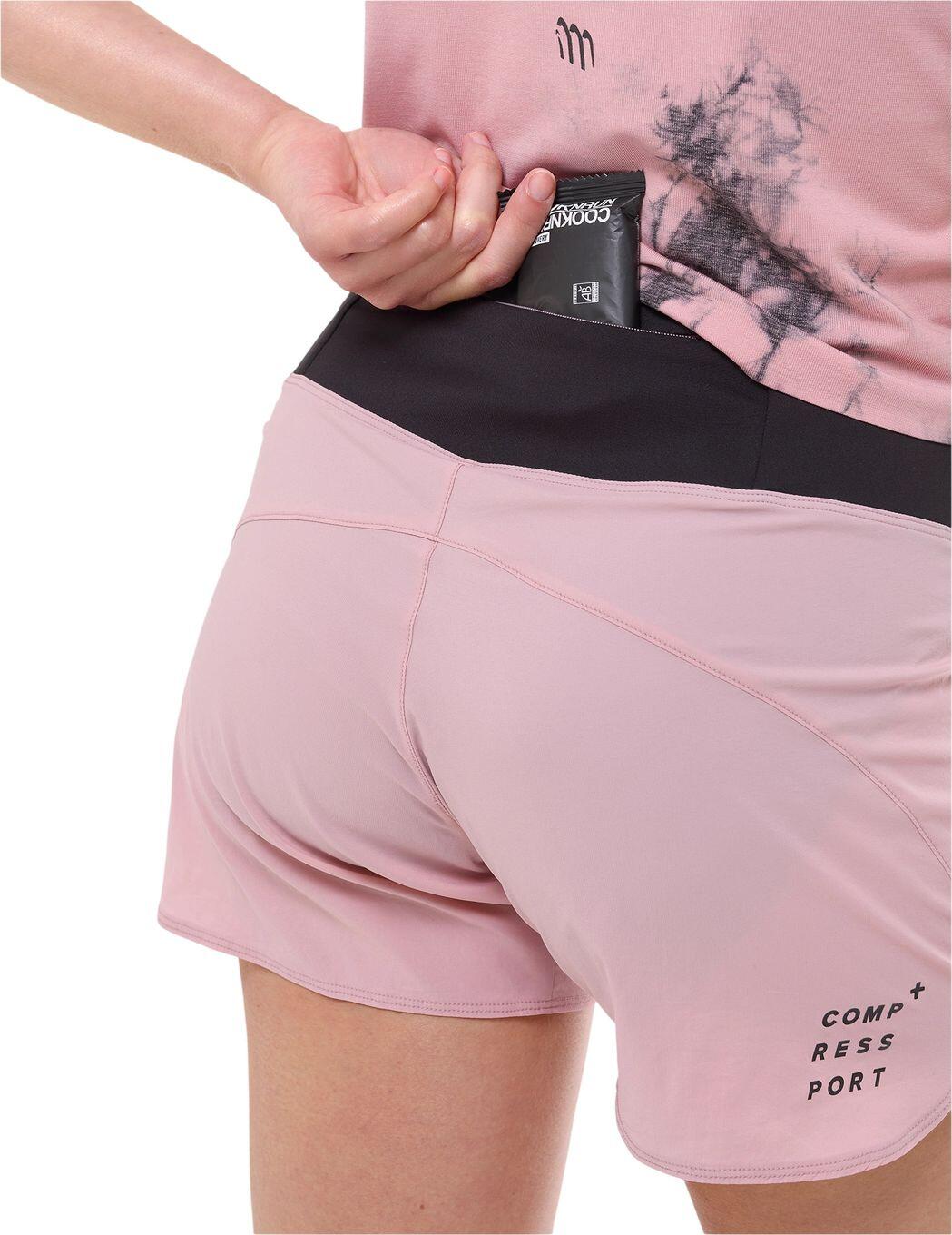 Short Compressport Performance Eat My Dust! Rose Femme 4/5