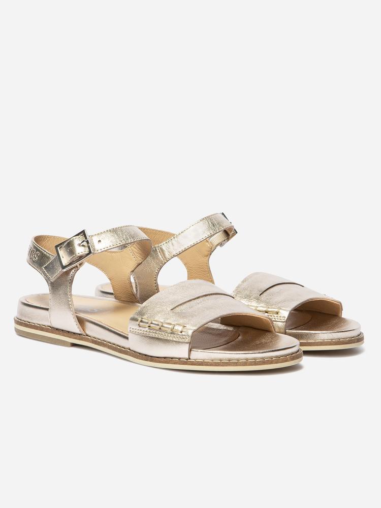 Sandales - Casual - Femme - Plates, velcro, talon 25 mm - MASILIA - Gris/bronze 4/5