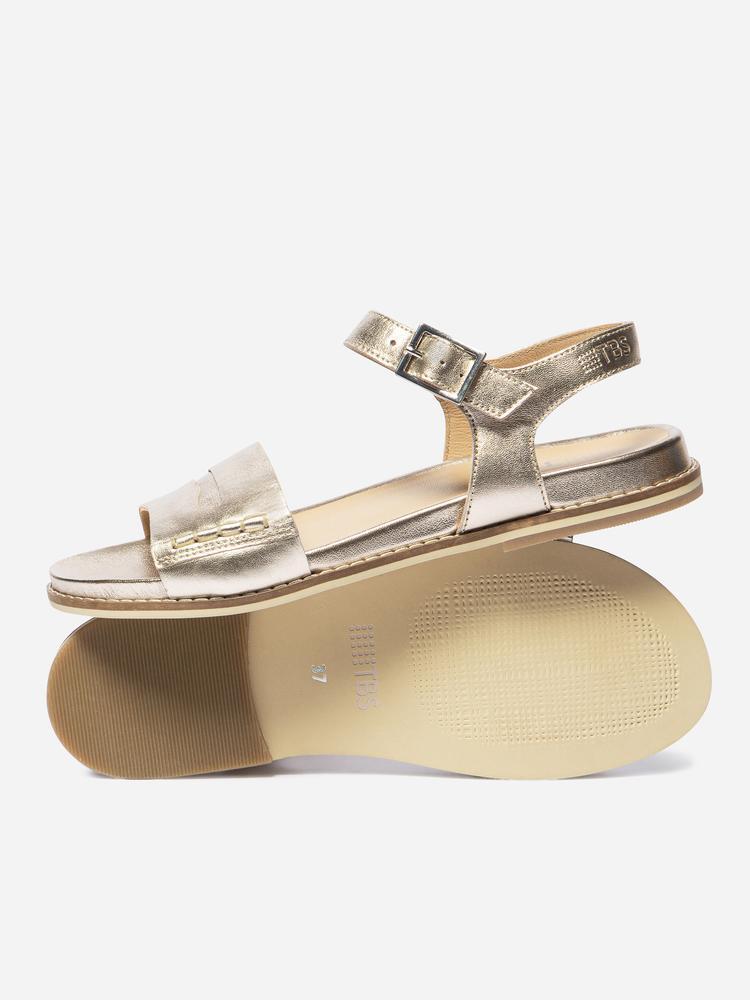 Sandales - Casual - Femme - Plates, velcro, talon 25 mm - MASILIA - Gris/bronze 3/5