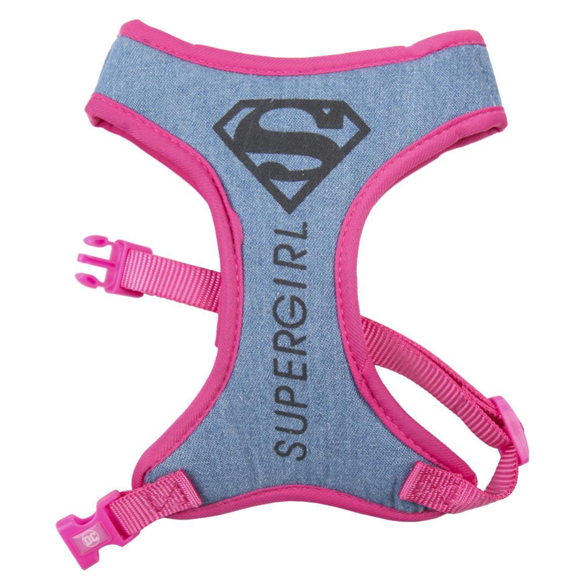 Pettorina per cani Supergirl Ajustable con Guinzaglios y Hebilla Rosa y Azul 6/7