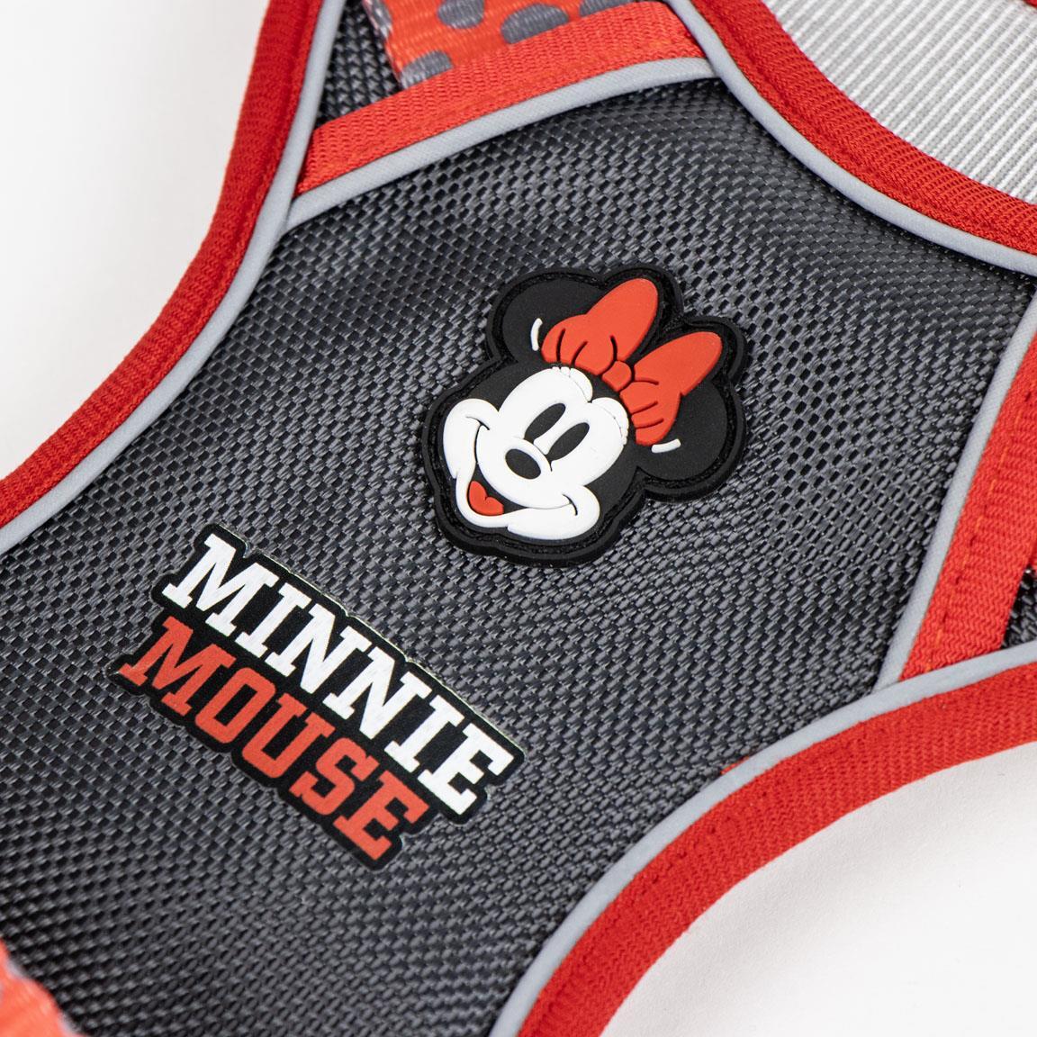 Harnais Premium pour chiens Minnie Mouse M-L Rojo y Gris avec Ajuste Seguro 3/4