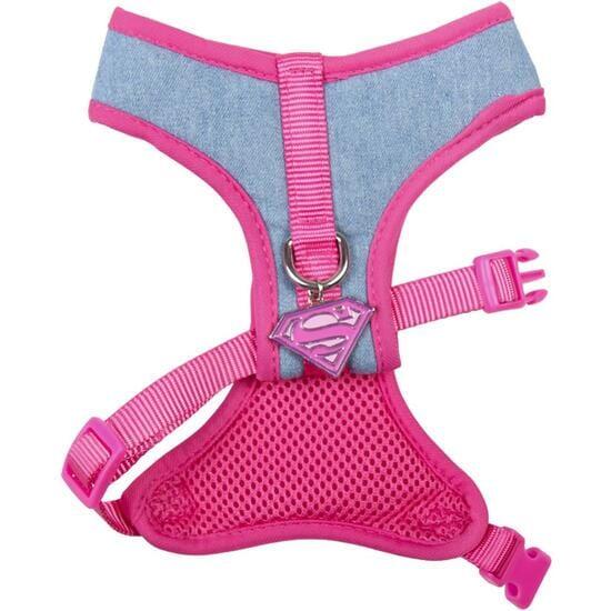 Harnais pour chien Supergirl Ajustable avec Hebilla y Anilla Metálica Rosa M/L 2/7