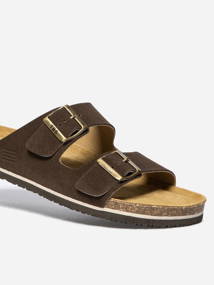 Chaussures - Quotidien - Homme - Mules à boucle, talon 35 mm - NEYLANN - Marron 3/5
