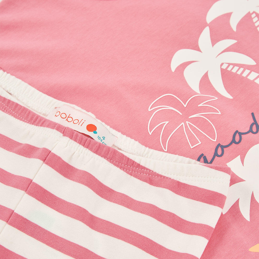Conjunto de camiseta estampada y leggings para niña de algodón 7/7