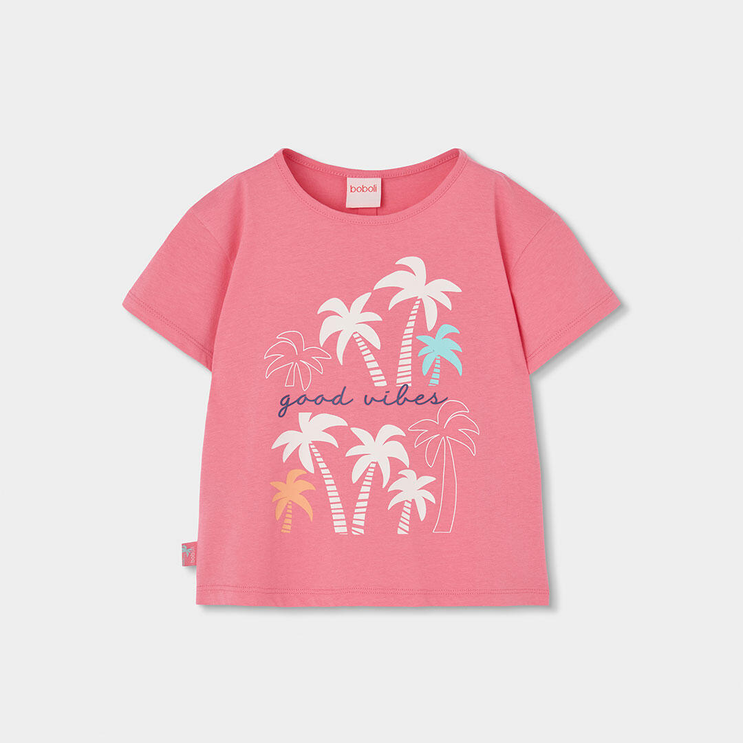 Conjunto de camiseta estampada y leggings para niña de algodón 3/7
