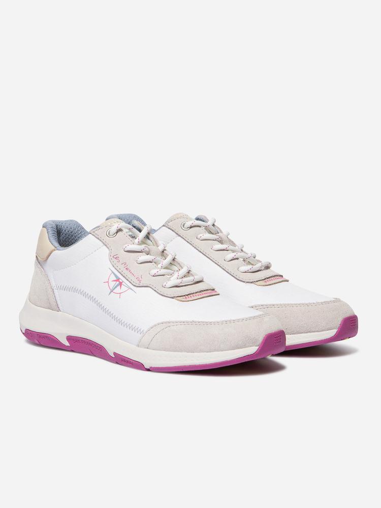 Chaussures de running femme - lacets - jazfoil blanc/fuschia 4/5
