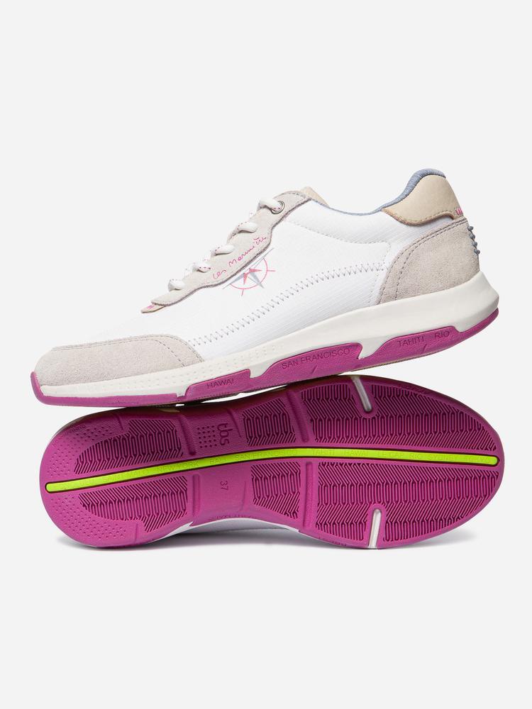 Chaussures de running femme - lacets - jazfoil blanc/fuschia 3/5