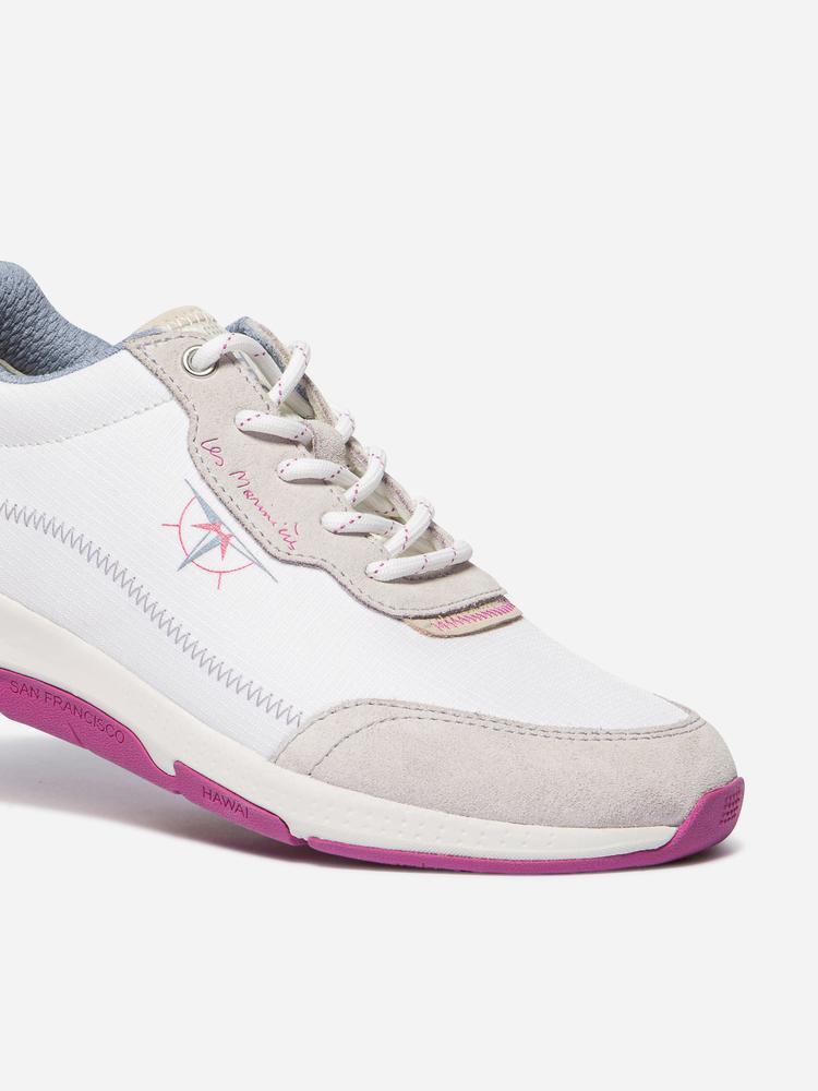 Chaussures de running femme - lacets - jazfoil blanc/fuschia 2/5