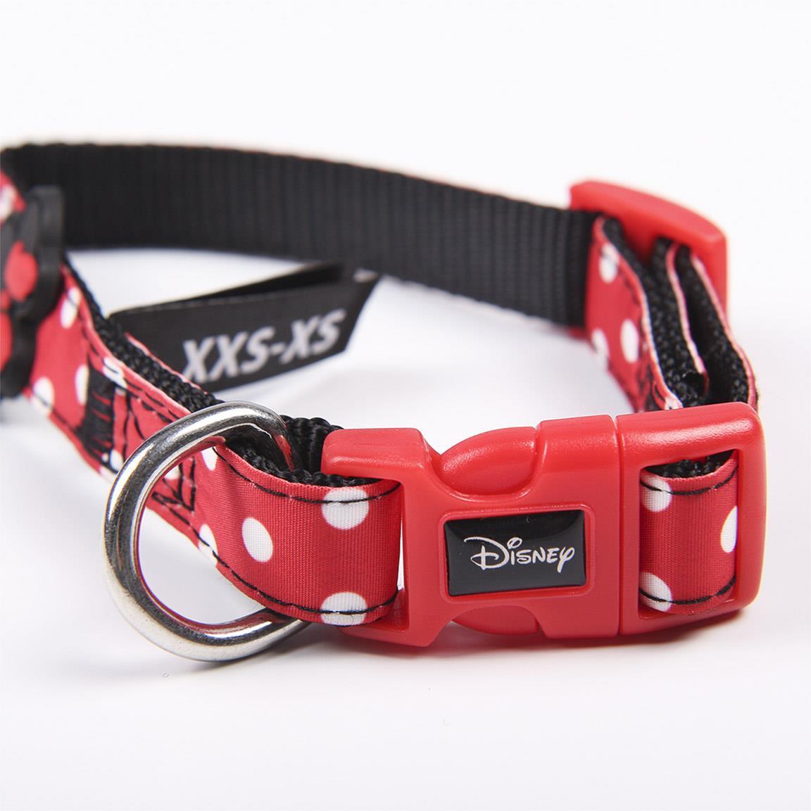 Harnais pour chiens Minnie Talla M/L Rojo avec Lunares Blancos y Ajustable 5/7