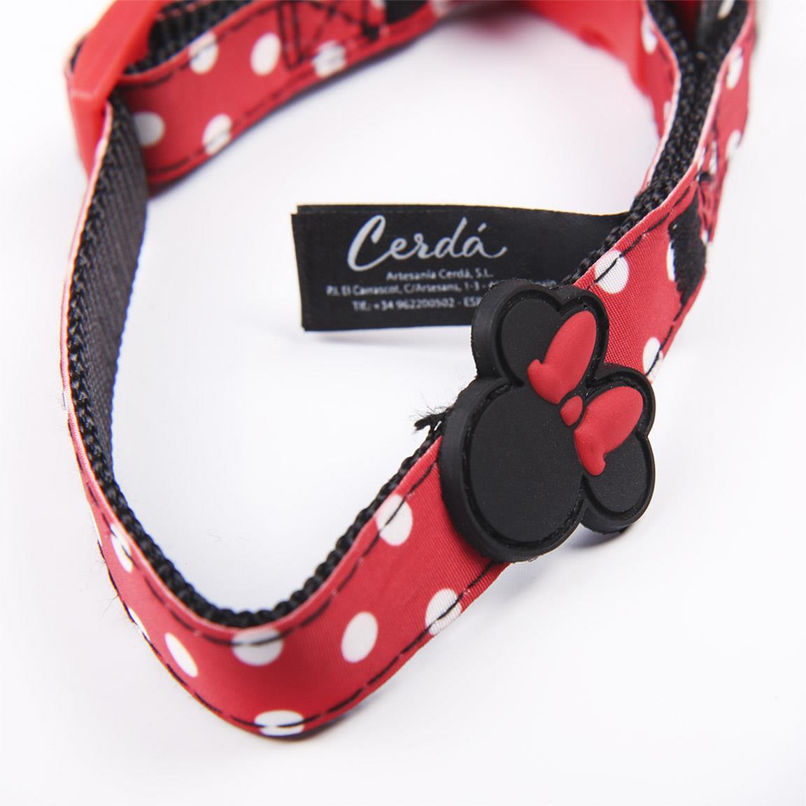 Harnais pour chiens Minnie Talla M/L Rojo avec Lunares Blancos y Ajustable 4/7