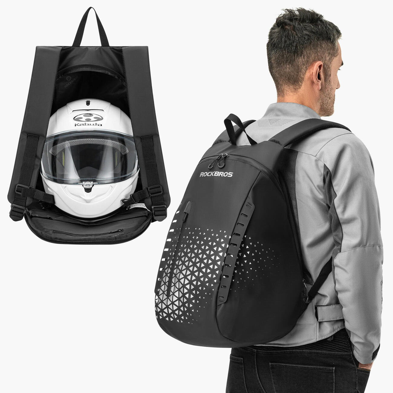 Plecak podróżny na rower motor z uchwytem na kask 4/7