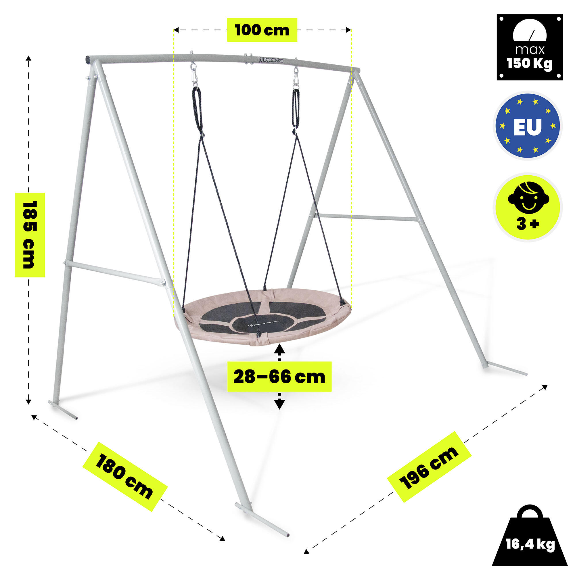 Vogelnestschaukel – Außenbereich – 150 kg – Hypermotion 3/7