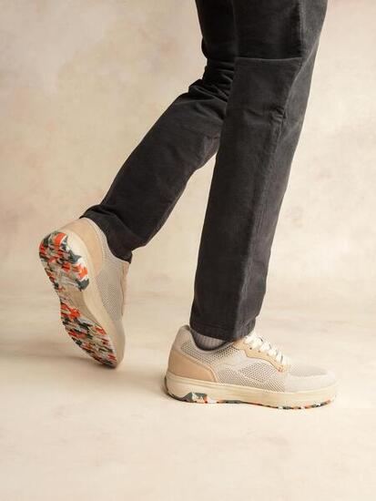 Chaussures - Tennis toile - Homme - Lacets, talon 45 mm - NEOPOLE Blanc/écru