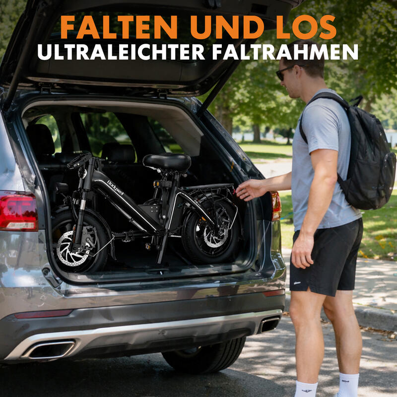 T16PRO-HJ bicicletă electrică urbană adulți, baterie 36V 10Ah și roți de 14 inci