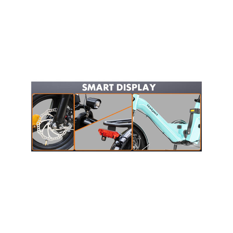 T16PRO bicicletă electrică pentru adulți cu baterie 36V 10Ah și roți de 14 inci.