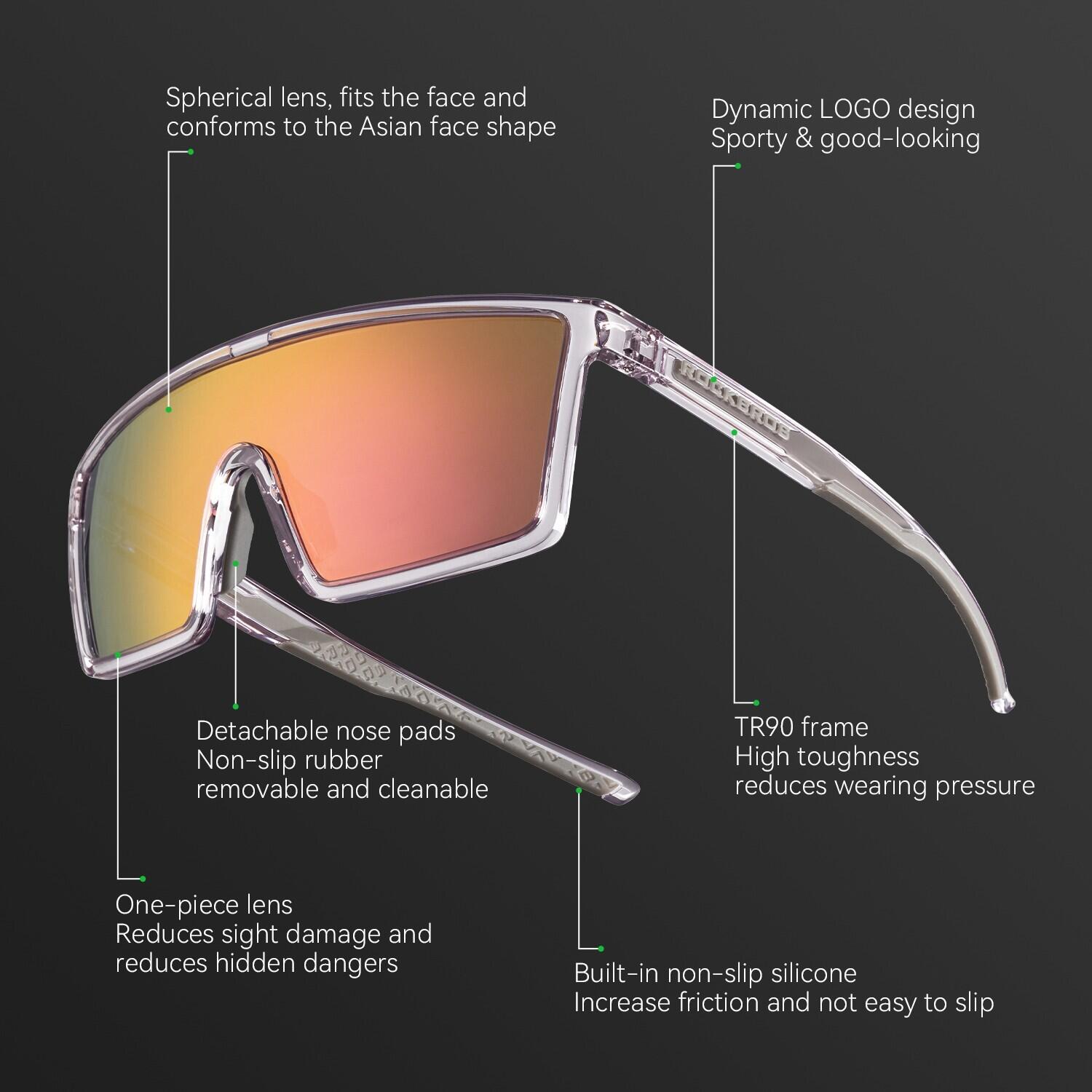 ROCKBROS Radbrille Cycling glasses Polarisiert 5/8