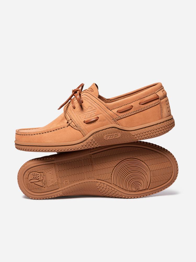 Chaussures bateau - homme - cuir, lacets - goniox - rose/rouge 3/5
