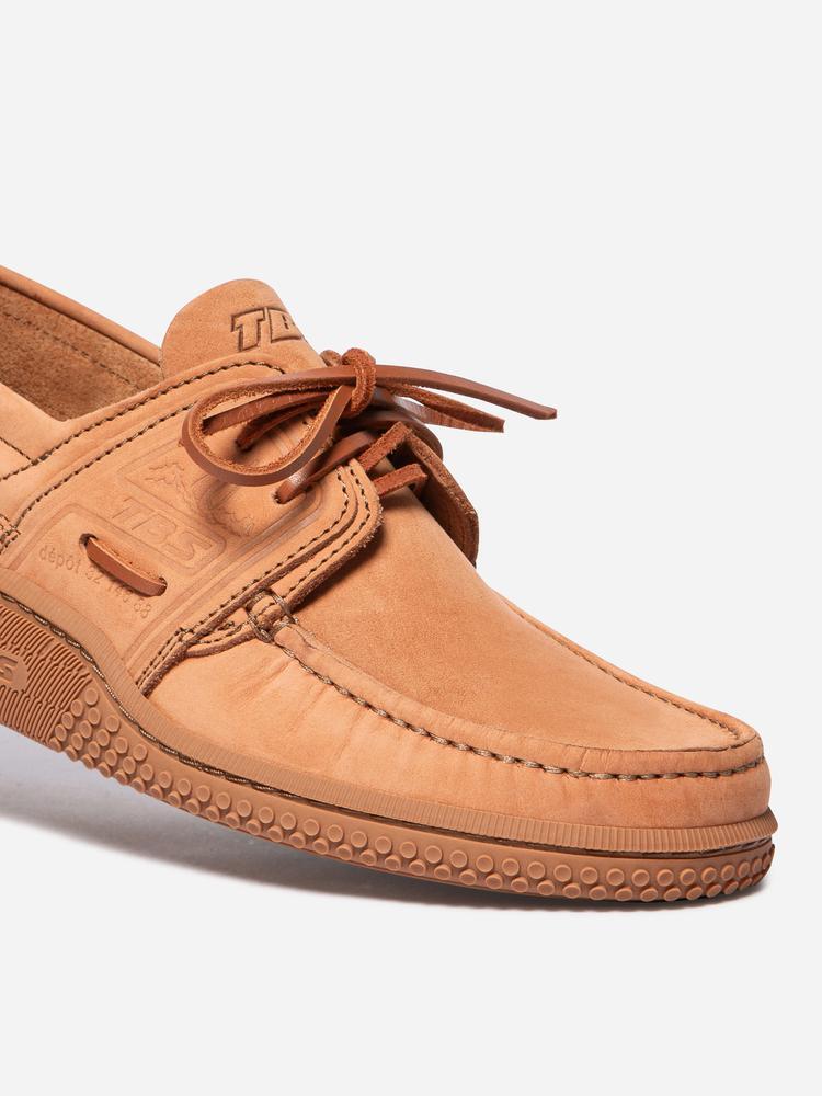 Chaussures bateau - homme - cuir, lacets - goniox - rose/rouge 2/5