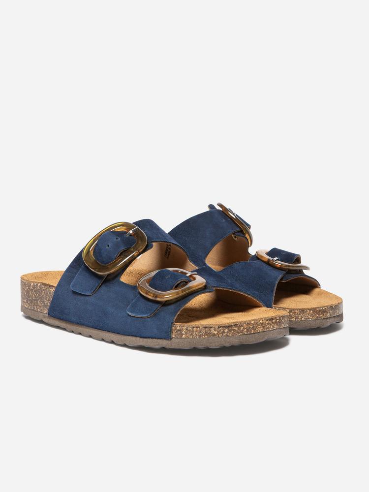 Chaussures - Casual - Femme - Mules avec boucle - Rayanna - Bleu marine 4/4
