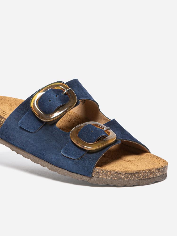 Chaussures - Casual - Femme - Mules avec boucle - Rayanna - Bleu marine 2/4