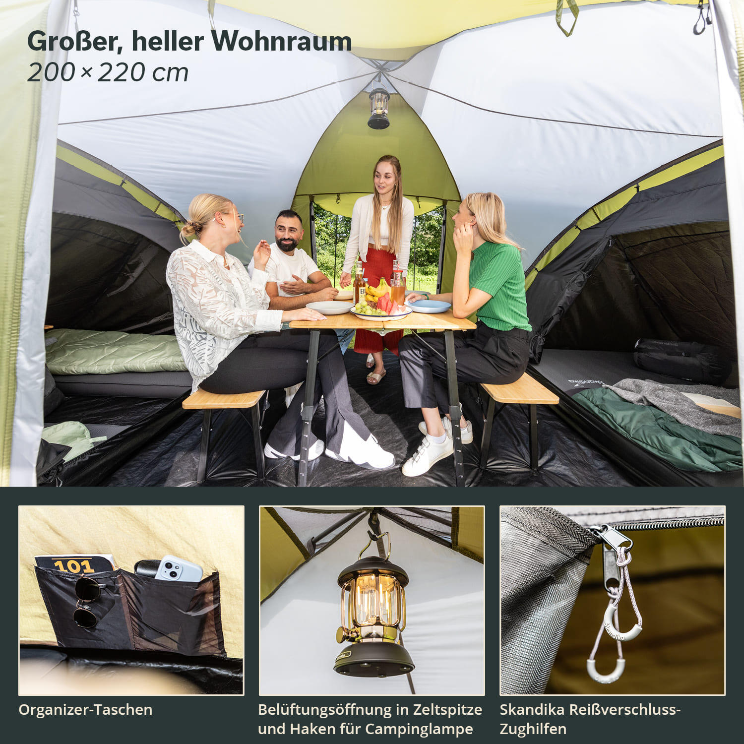 Tweedehands – Koepeltent Hammerfest 6 - Campingtent – Voor 6 personen 3/7